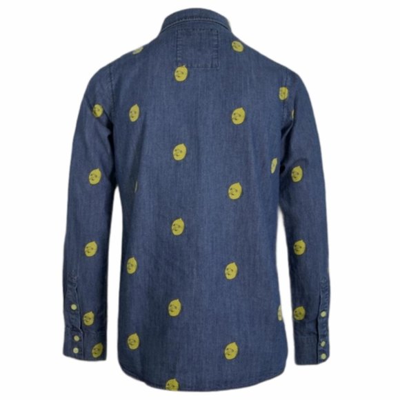 Welovefine Lemon Grab Button Down sz L NWT - Picture 2 of 4